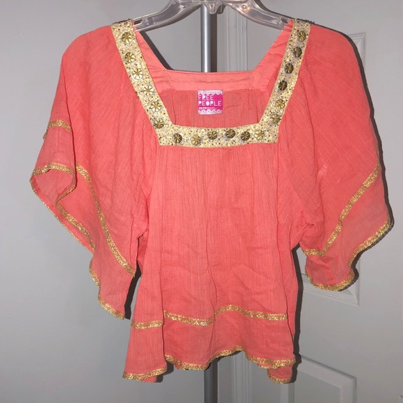 Free People Tops - Free People Flowy Peasant Top